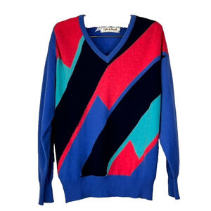 Lyle & Scott Men's Vintage Lambswool Sweater Multicolor Colorblock